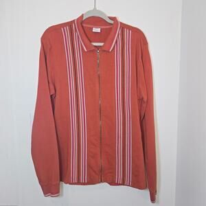 Urban Outfitters Knit Polo Cardigan Sweater Size S Retro Oversized Preppy Orange